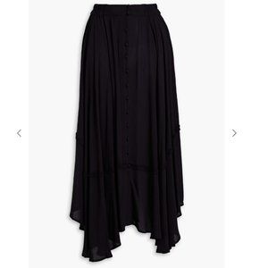 TIGERLILY RUFFLE-TRIMMED GAUZE MIDI SKIRT